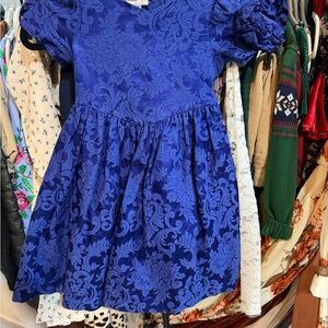 Jessica McClintock Blue Floral Kids Dress